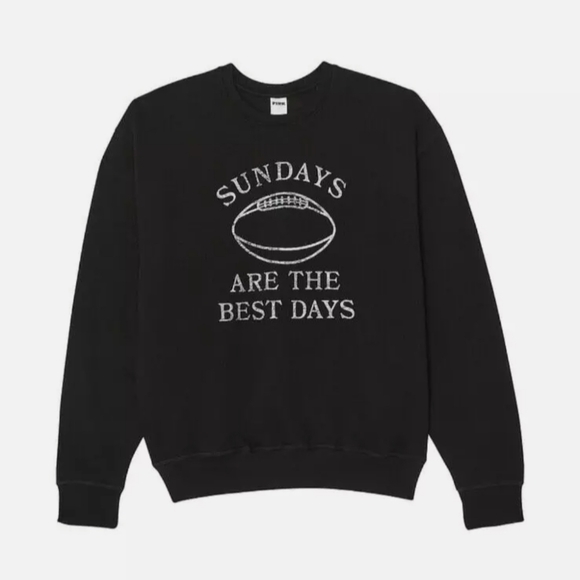 PINK VS "Sundays are the Best Days" Crewneck Sweater Black. Size L - Picture 3 of 6